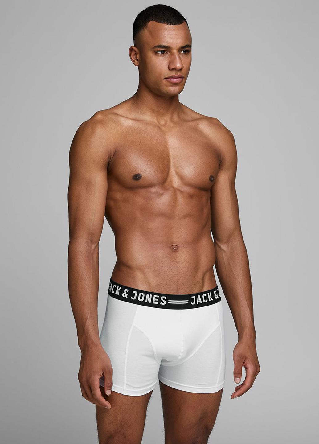 Трусы мужские Jack & Jones M 3 шт. Белый (12081832-02b40)