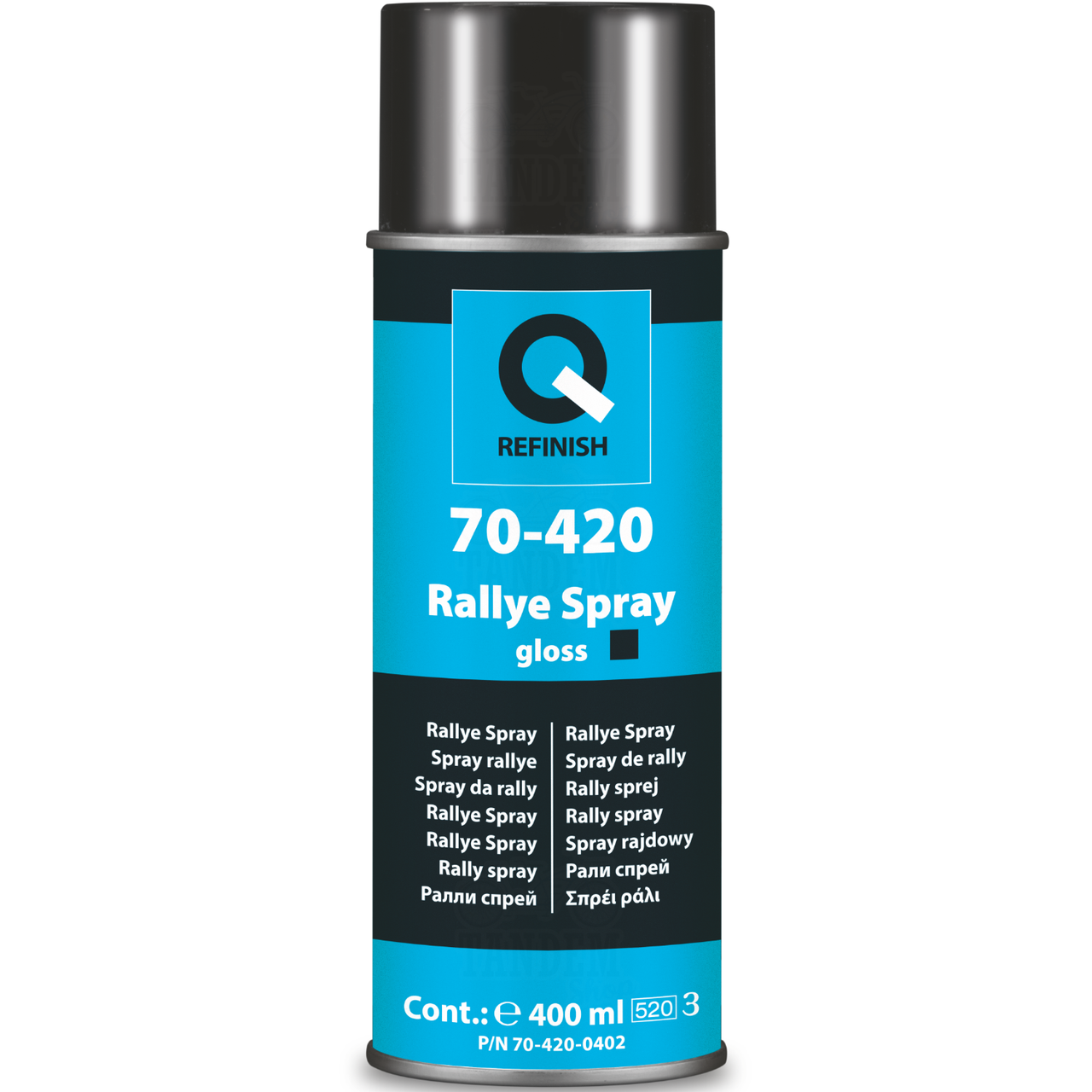 Краска универсальная Q-Refinish 70-420 400 мл аэрозоль Черный глянец