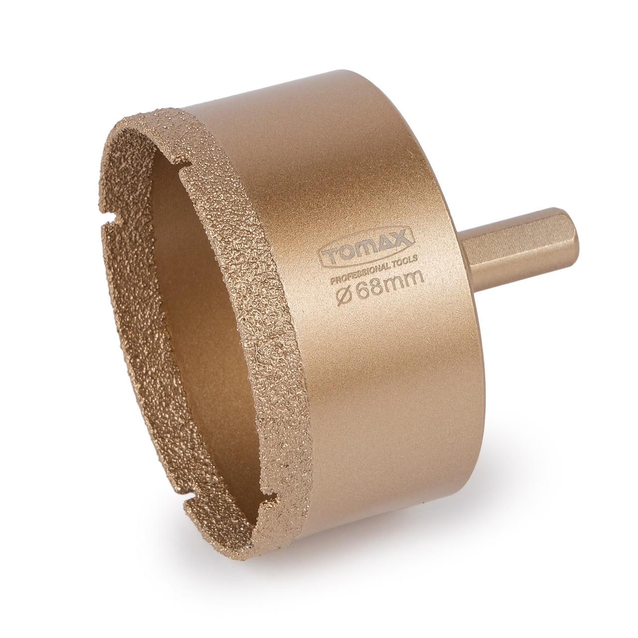 Коронка для плитки/керамогранита TOMAX 68 мм алмазная (1465335381) - фото 1