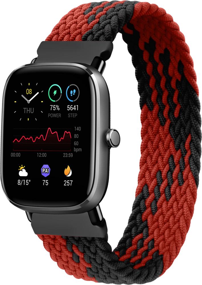 Ремінець Solo Loop Multi для Amazfit GTS 2 mini (145 мм) Black Red (26295-44)