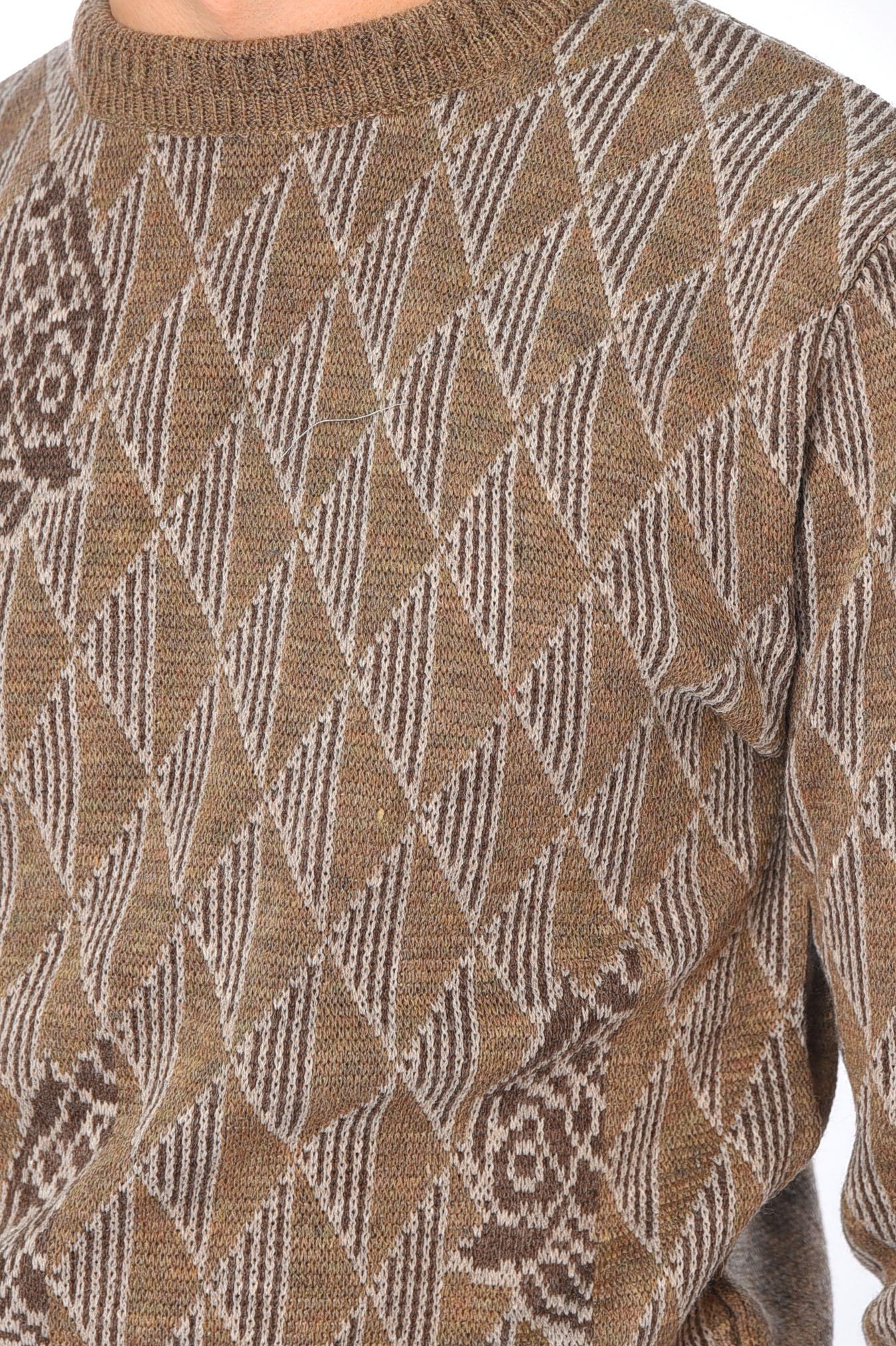 Свитер мужской однотонный XL Бежевый (195386) - фото 4