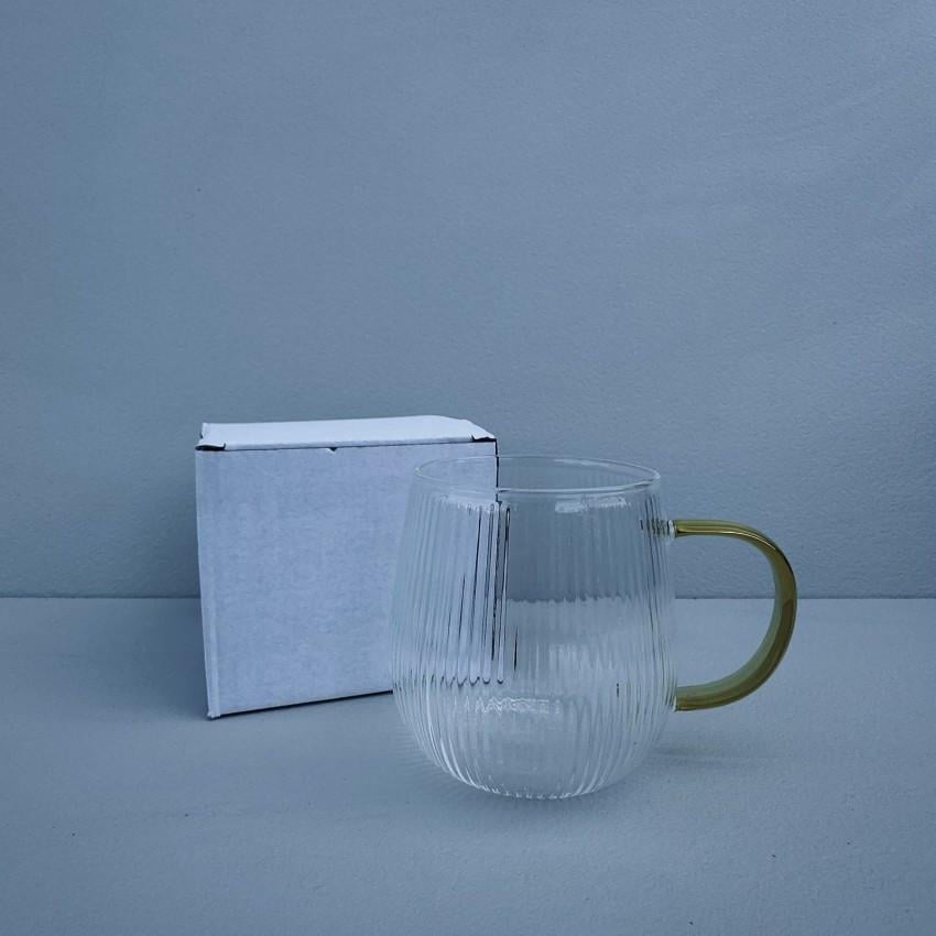 Чашка скляна Stenson R92947 із золотистою ручкою 380 мл (2679640883) Чашка скляна Stenson R92947 із золотистою ручкою 380 мл (2679640883)