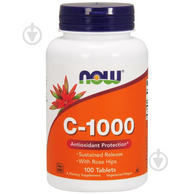 Вітамін С-1000 з Шипшиною, Now Foods, 100 таблеток