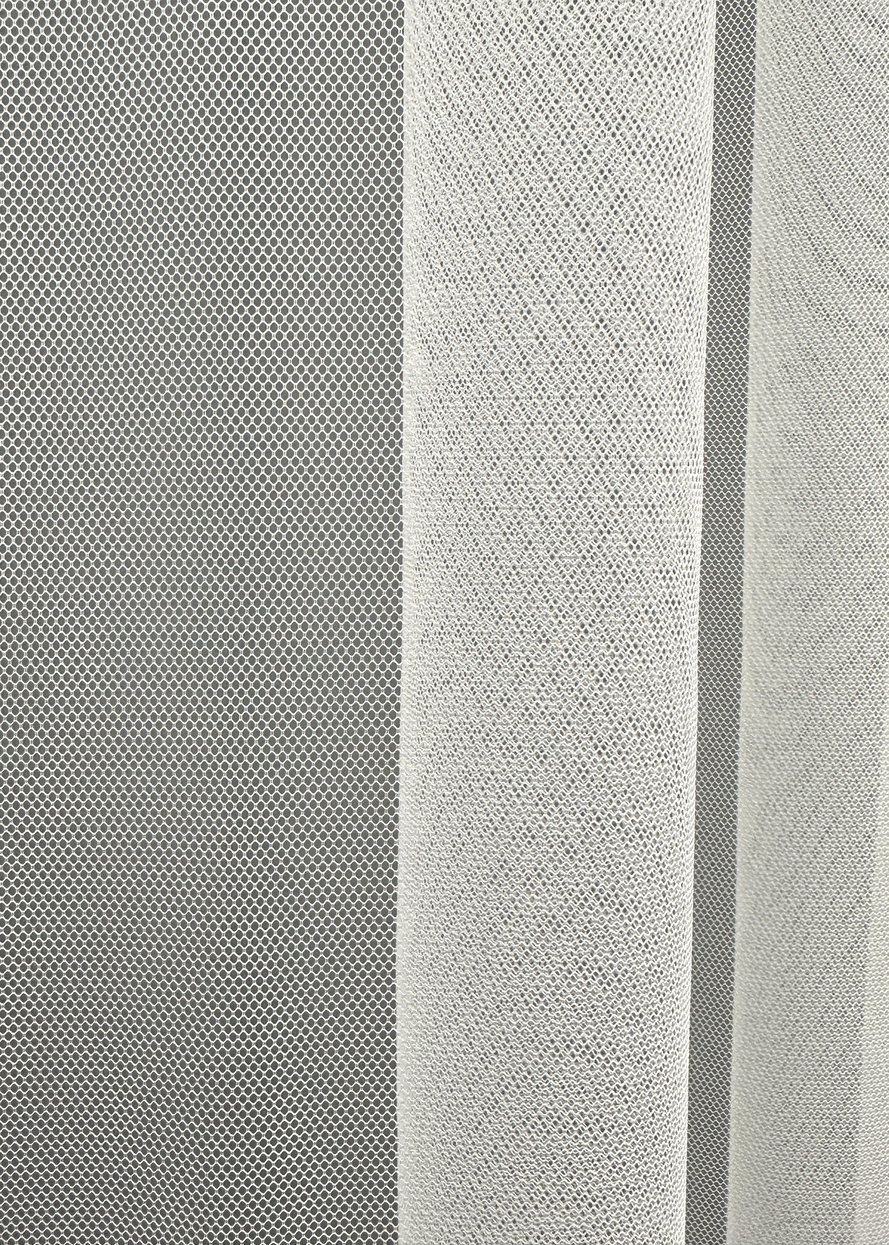 Тюль VR-Textil 1697т Грек-сетка с вышивкой и люрексом 300х270 см Молочный/Серый (42-0734) - фото 7