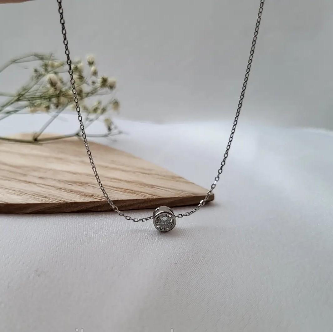 Цепочка с подвеской Камень из серебра до 48 см 1,90 г