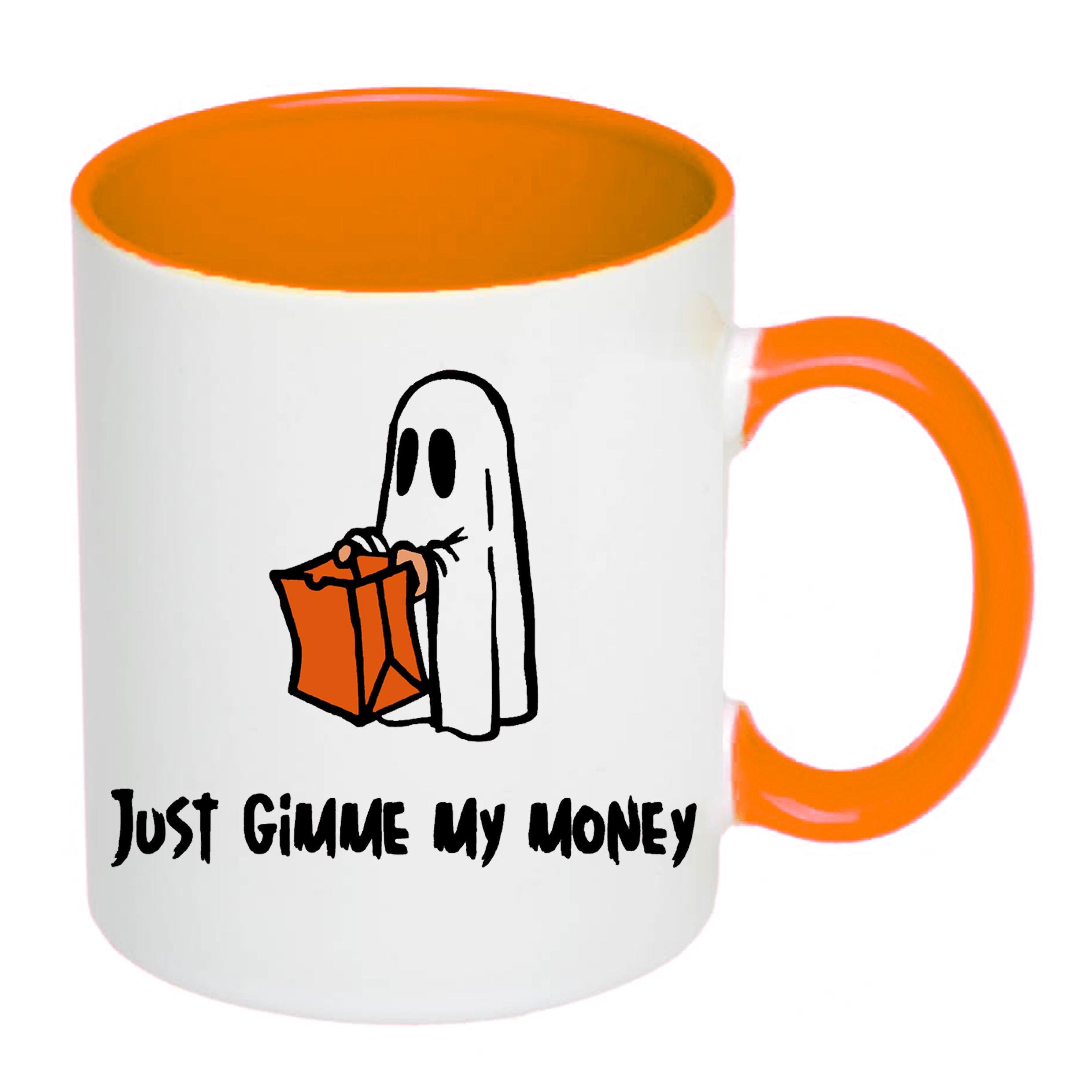 Чашка с печатью Just gimme my money 330 мл Оранжевый (20973) - фото 2