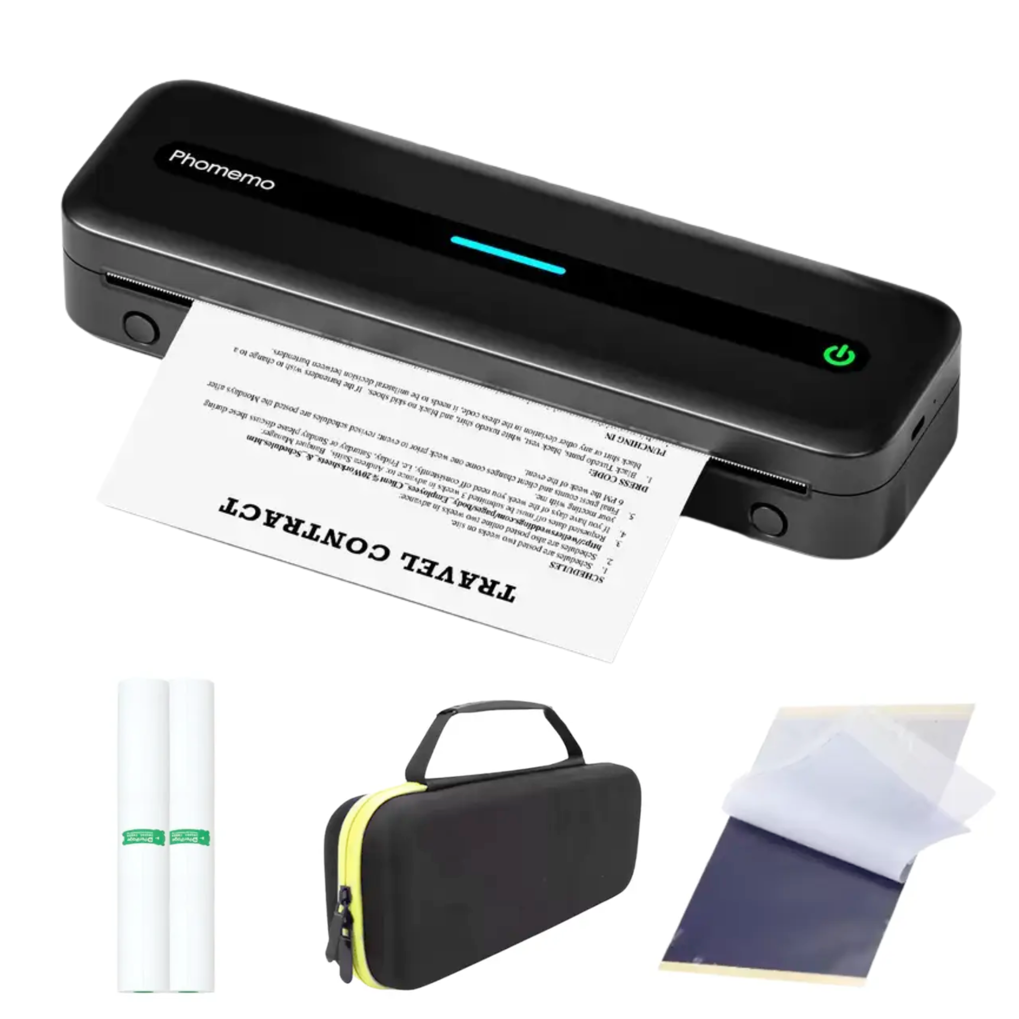 Термопринтер Phomemo M832/чехол/2 рулона термо бумаги/5 листов бумаги для трансфера тату Black (GS-286) Термопринтер Phomemo M832/чехол/2 рулона термо бумаги/5 листов бумаги для трансфера тату Black (GS-286)