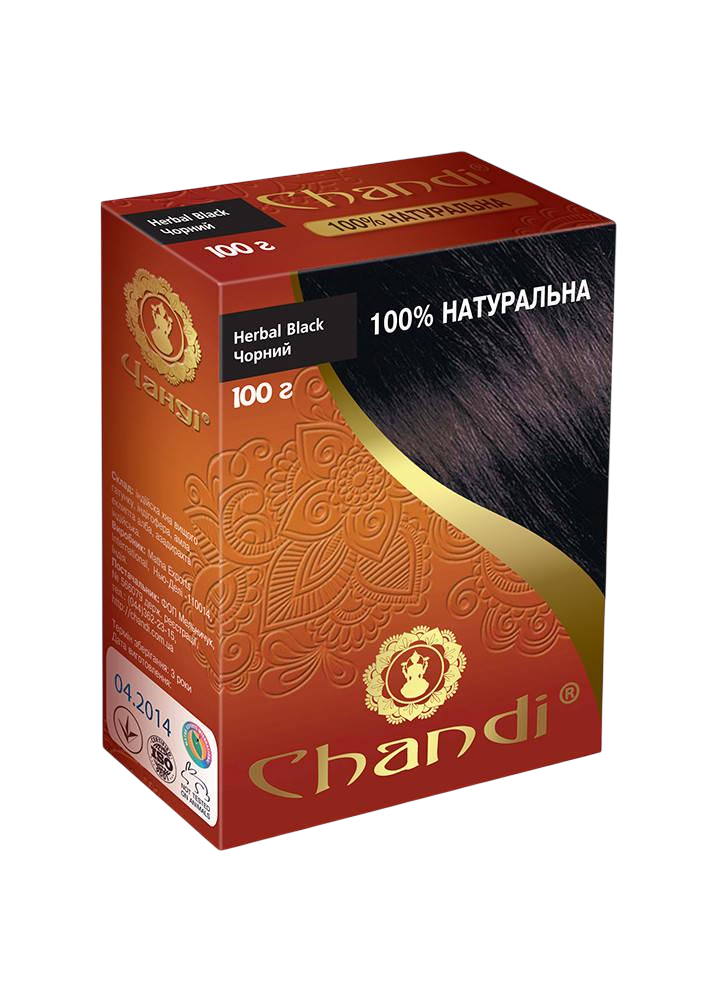 Фарба для волосся лікувальна аюрведична Chandi 100 г Чорний