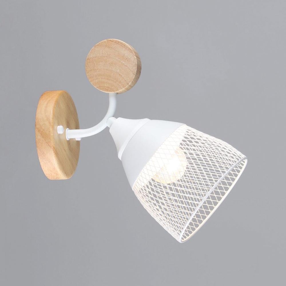 Светильник настенный Light House SRS-20374/1W WT/WOOD Белый/Дерево