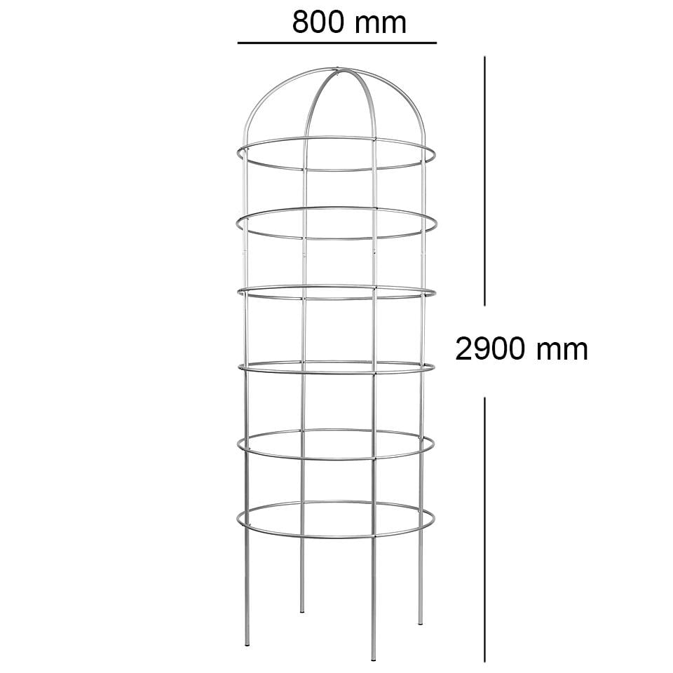 Опора для растений арочно-кольцевая на шесть колец 2900х800х800 мм (АКО-D16/13-2900*800/6) - фото 2