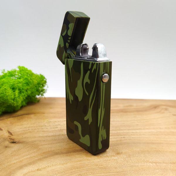 Зажигалка электронная Camouflage USB Green