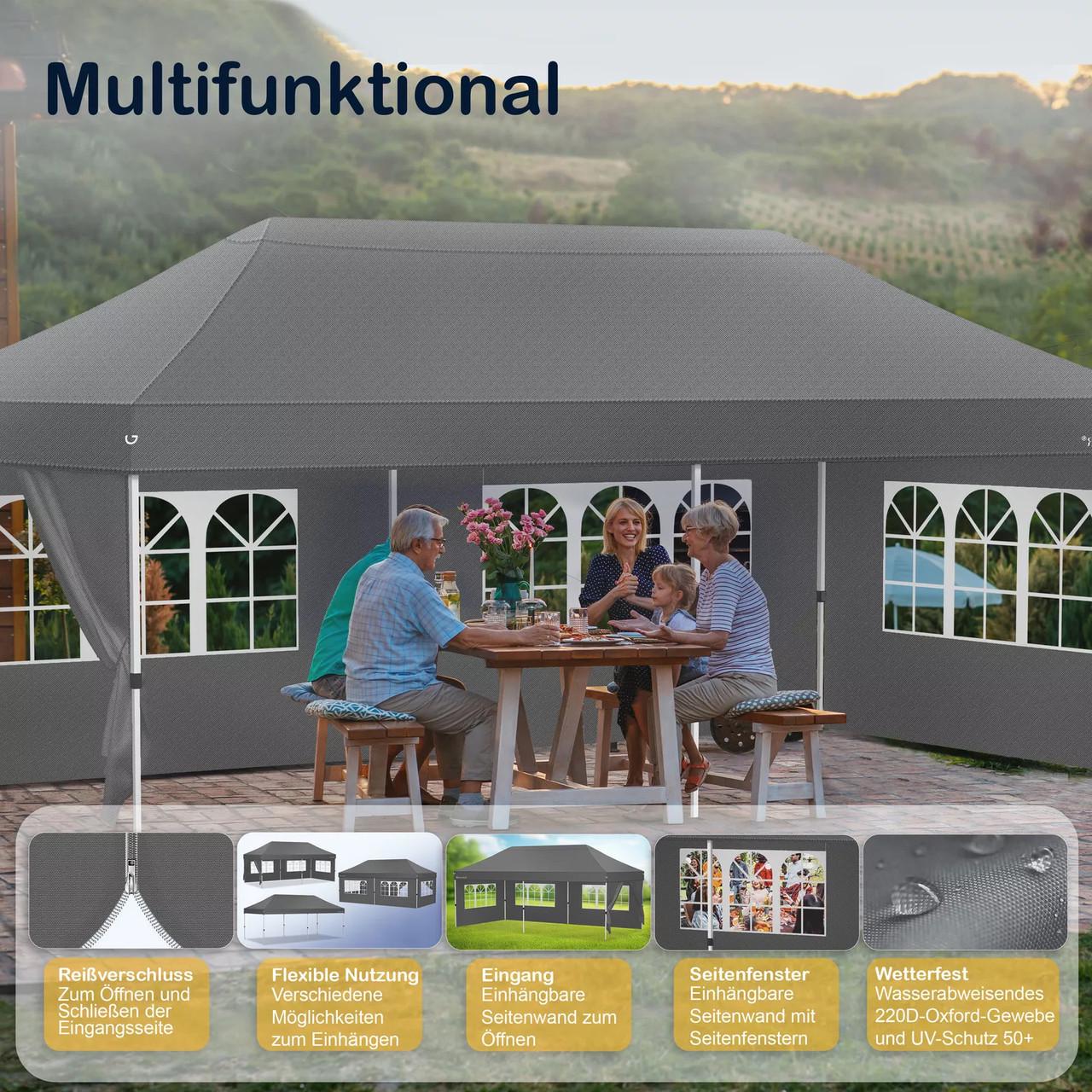 Павільйон садовий KESSER 6x3 м UV50+ Антрацит - фото 5 Павільйон садовий KESSER 6x3 м UV50+ Антрацит - фото 5