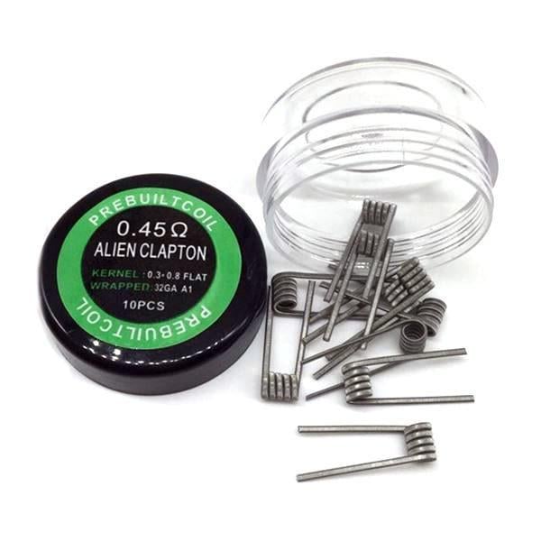 Комплект спіралей PREBUILT Alien Clapton Coil 10 шт. 0,45 Ом (bs058)