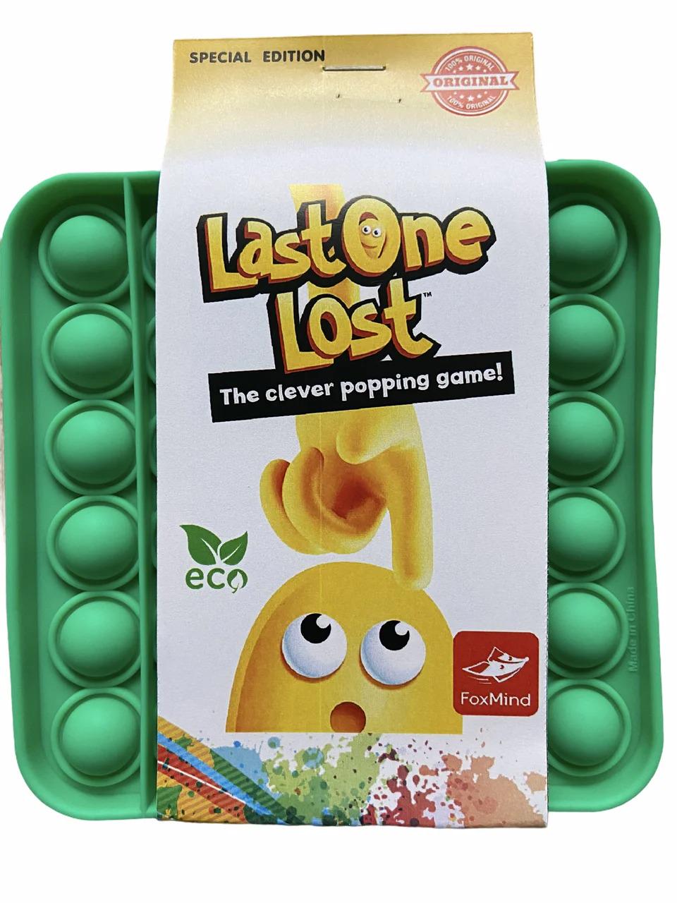 Сенсорная силиконовая игрушка пупырка антистресс Pop It Last One Lost Бирюзовый квадрат