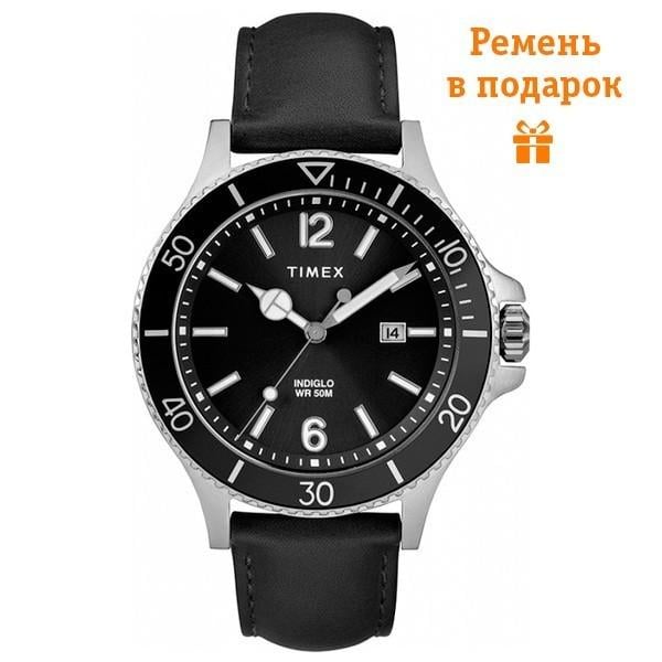 Наручний годинник чоловічий Timex Harborside кварцевий Silver (Tx2r64400) Наручний годинник чоловічий Timex Harborside кварцевий Silver (Tx2r64400)