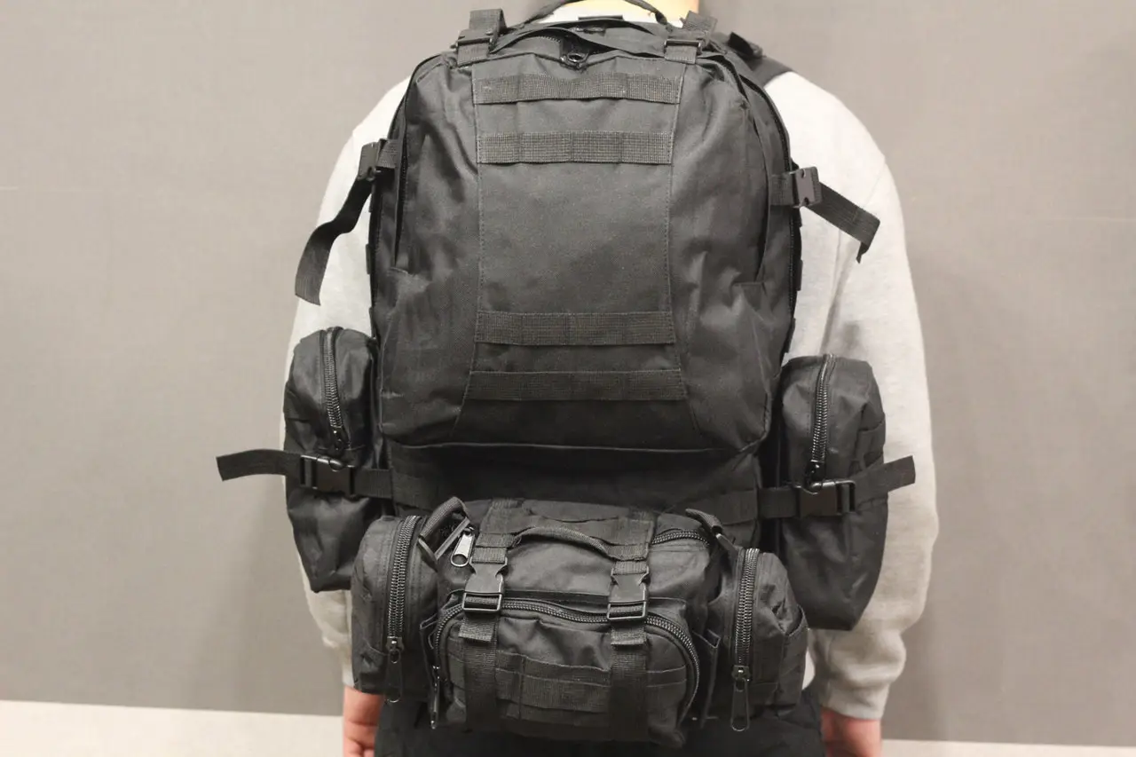 Рюкзак похідний/військовий з підсумками на 50 л 4в1 з системою Molle Black (1004-black) - фото 10 Рюкзак похідний/військовий з підсумками на 50 л 4в1 з системою Molle Black (1004-black) - фото 10