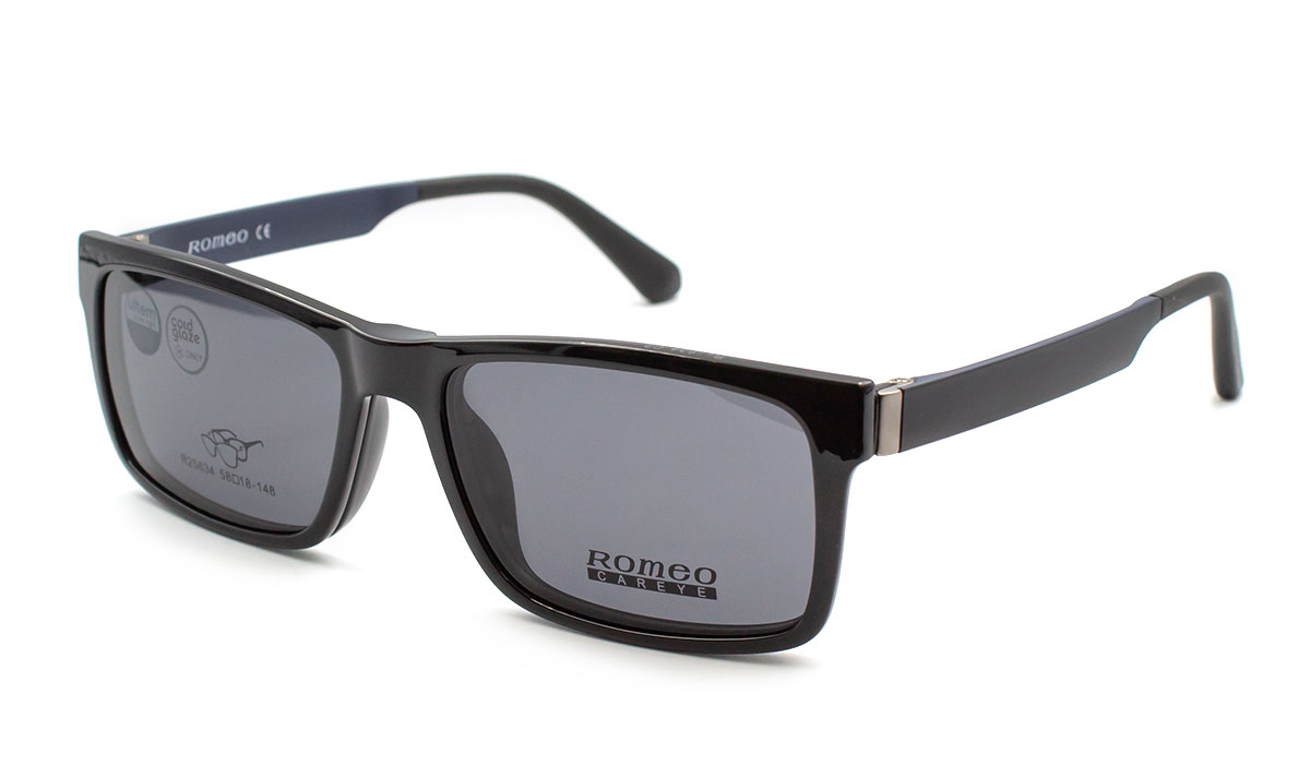 Оправа чоловіча пластикова Romeo 25634-C2 з трьома змінними насадками та футляром (09531)