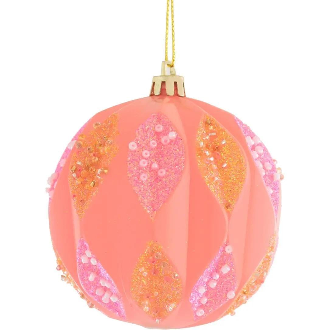 Іграшка на ялинку Ромб 8 см Лососевий (TY-5-R-415)