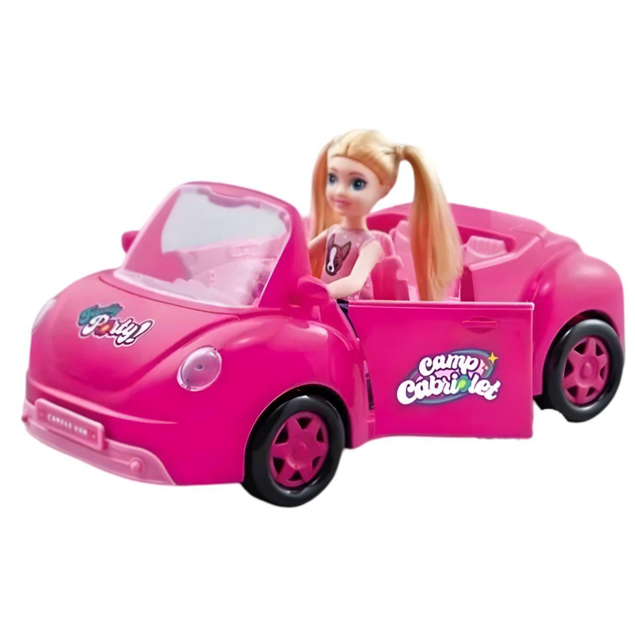 Набор для девочек кукла 13 см/машина с открывающимися дверями/собачка и переноска