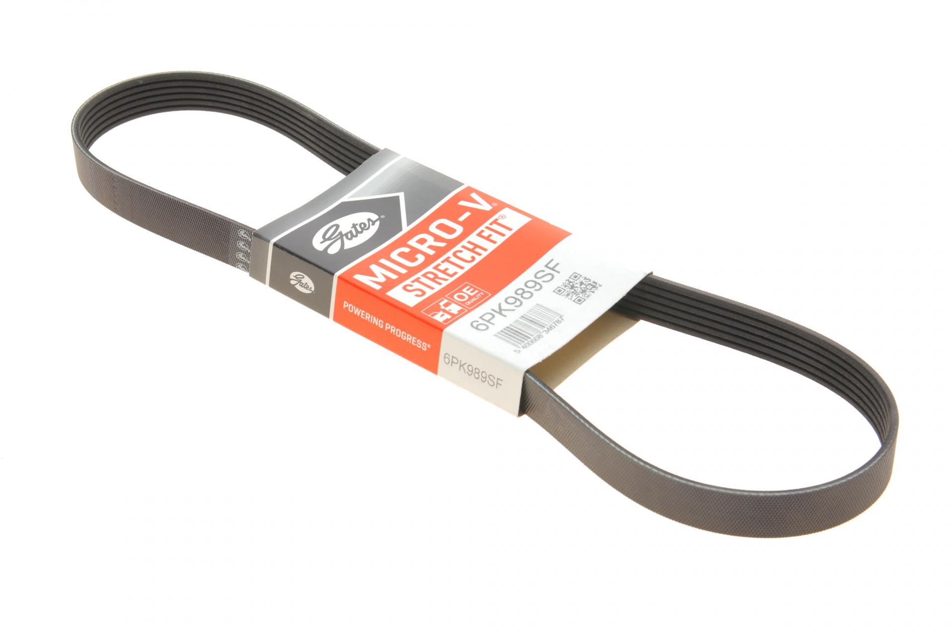 Ремень генератора GATES VOLKSWAGEN Polo/Up 11-/Skoda Fabia 14-/Seat Ibiza 1.0/1.6 15- (6PK989SF)