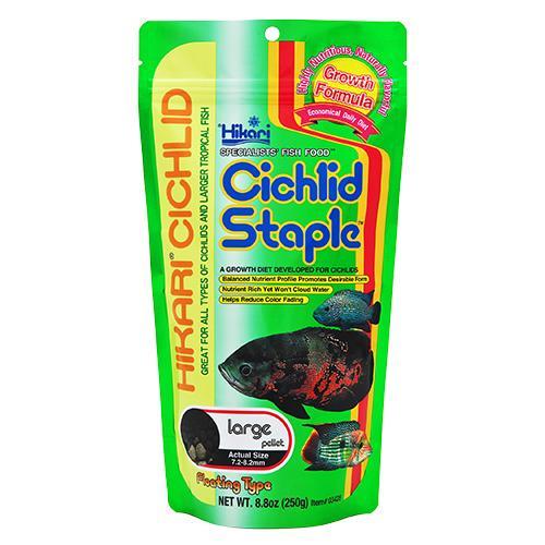 Корм Hikari Cichlid Staple для молодежи цихлид 8-15 см гранулы 3,0-3,4 мм S 250 г (03228)