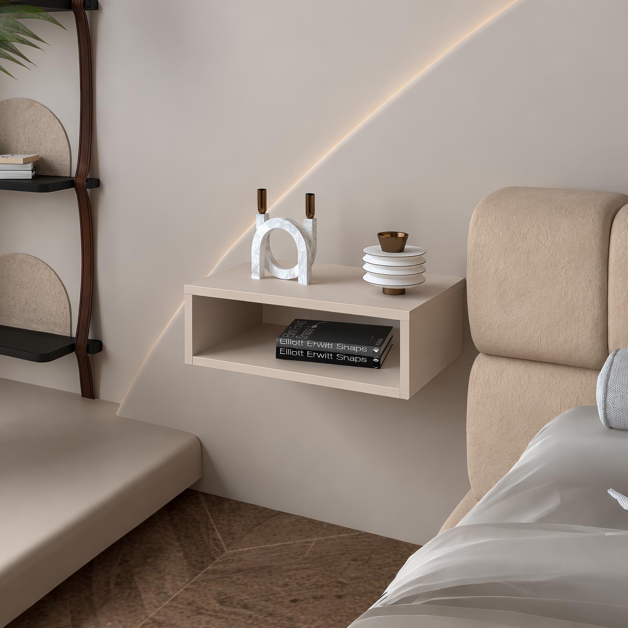 Подвесная прикроватная тумба Urban 450x150x300 мм Кашемир (mh25-urban-kashemir)