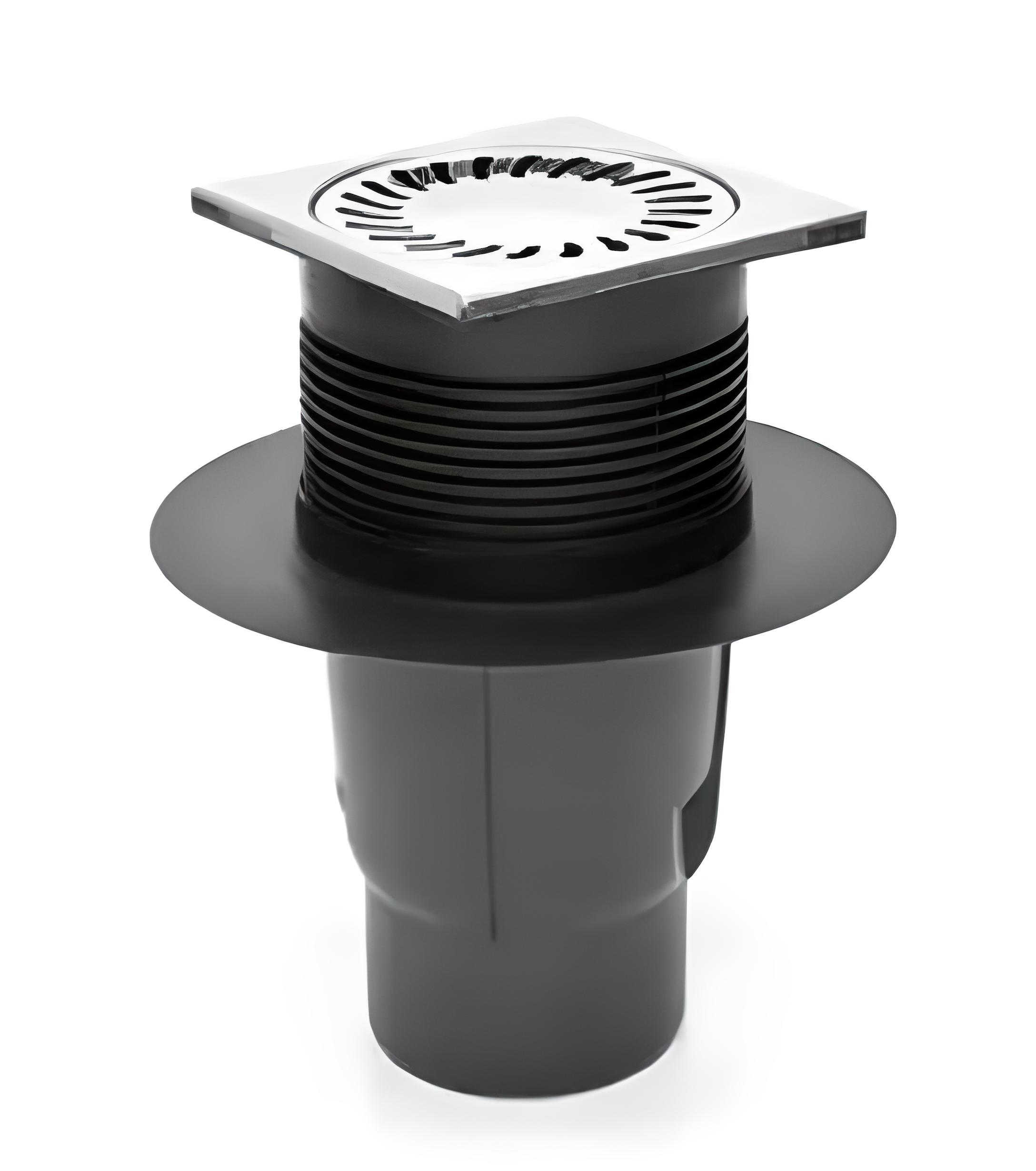 Трап уличный двухкорпусный МСН 150х150 мм вертикальное подключение D110 мм/сухой сифон (827 SN)