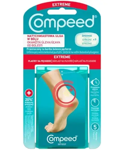 Пластыри от волдырей на пятках Compeed Extreme средние 5 шт. (125)