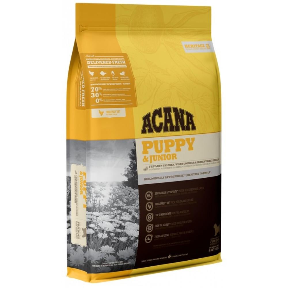 Корм беззерновий Acana Puppy & Junior для цуценят середніх порід 6 кг (26445) Корм беззерновий Acana Puppy & Junior для цуценят середніх порід 6 кг (26445)