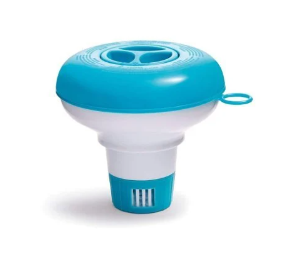 Дозатор для хімії Intex 29040 MINI поплавець для таблеток MINI хлор 12,7 см Блакитно-білий (132-9-29040)