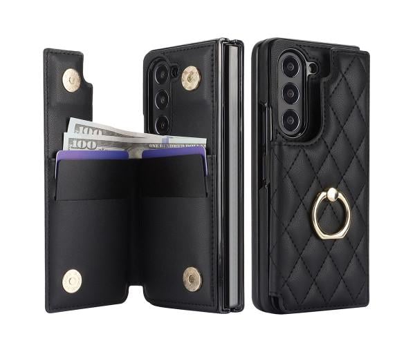 Чохол-гаманець Lingge для Samsung Galaxy Fold6 Чорний