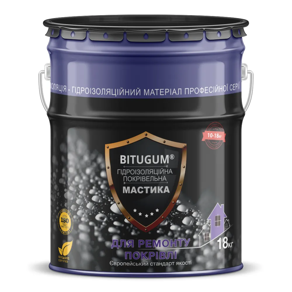 Мастика гідроізоляційна покрівельна BITUGUM 10 кг (MP-061)
