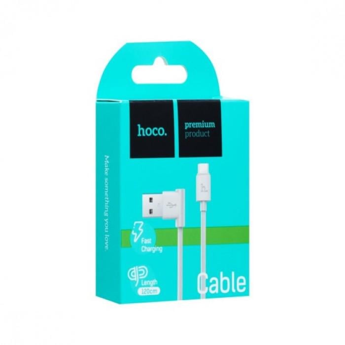 Кабель HOCO UPM10 USB micro USB L подібний 1,2 м Білий - фото 5