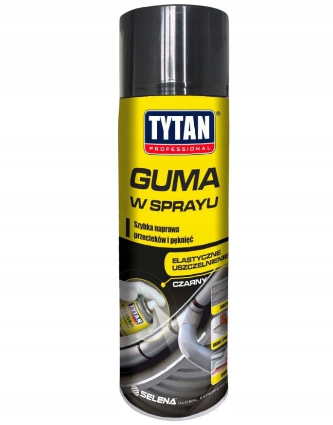 Ущільнювач Tytan Professional Guma-spray 400 мл Чорний