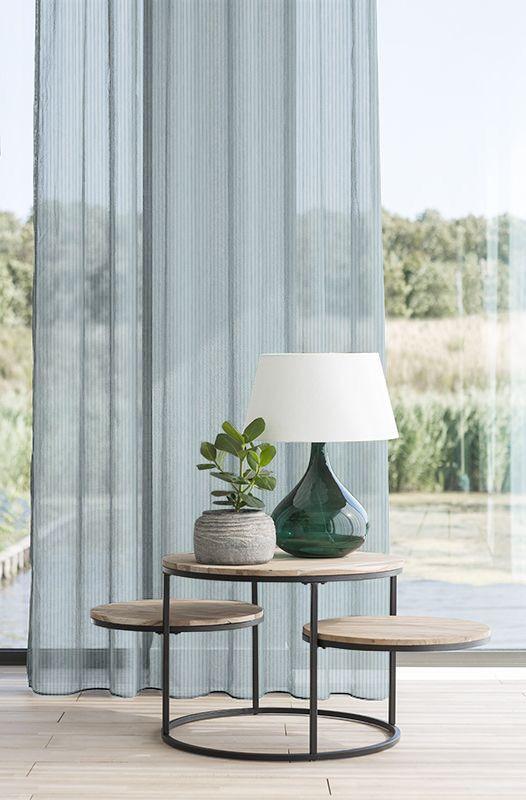 Ткань для тюля Stripe с вертикальными полосами Голубой (8773266)