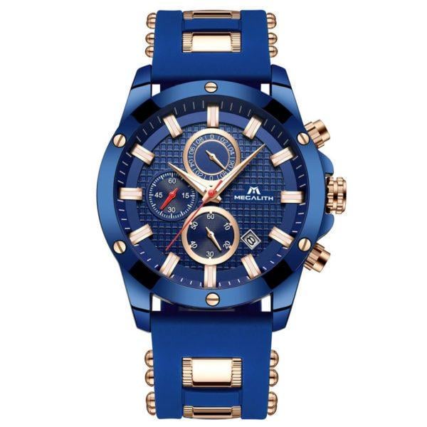 Часы мужские MegaLith 0140M/Rubber Band Blue (2595136854)