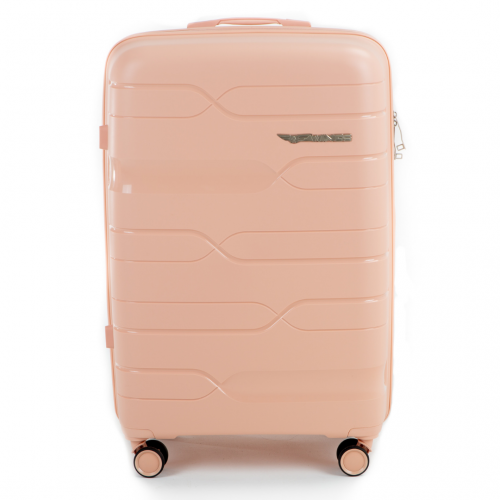 Валіза пластикова Wings PP08 середня Рожевий - фото 2 Валіза пластикова Wings PP08 середня Рожевий - фото 2