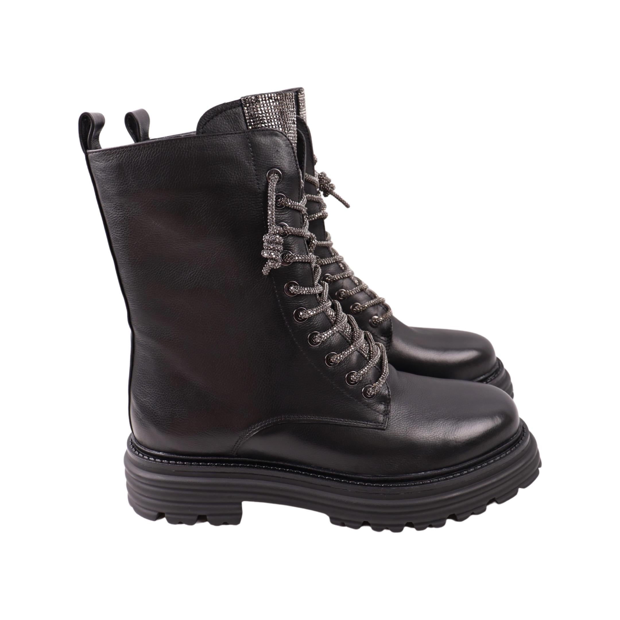 Ботинки женские Arees натуральная кожа р. 38 Черный (166-23DHC)