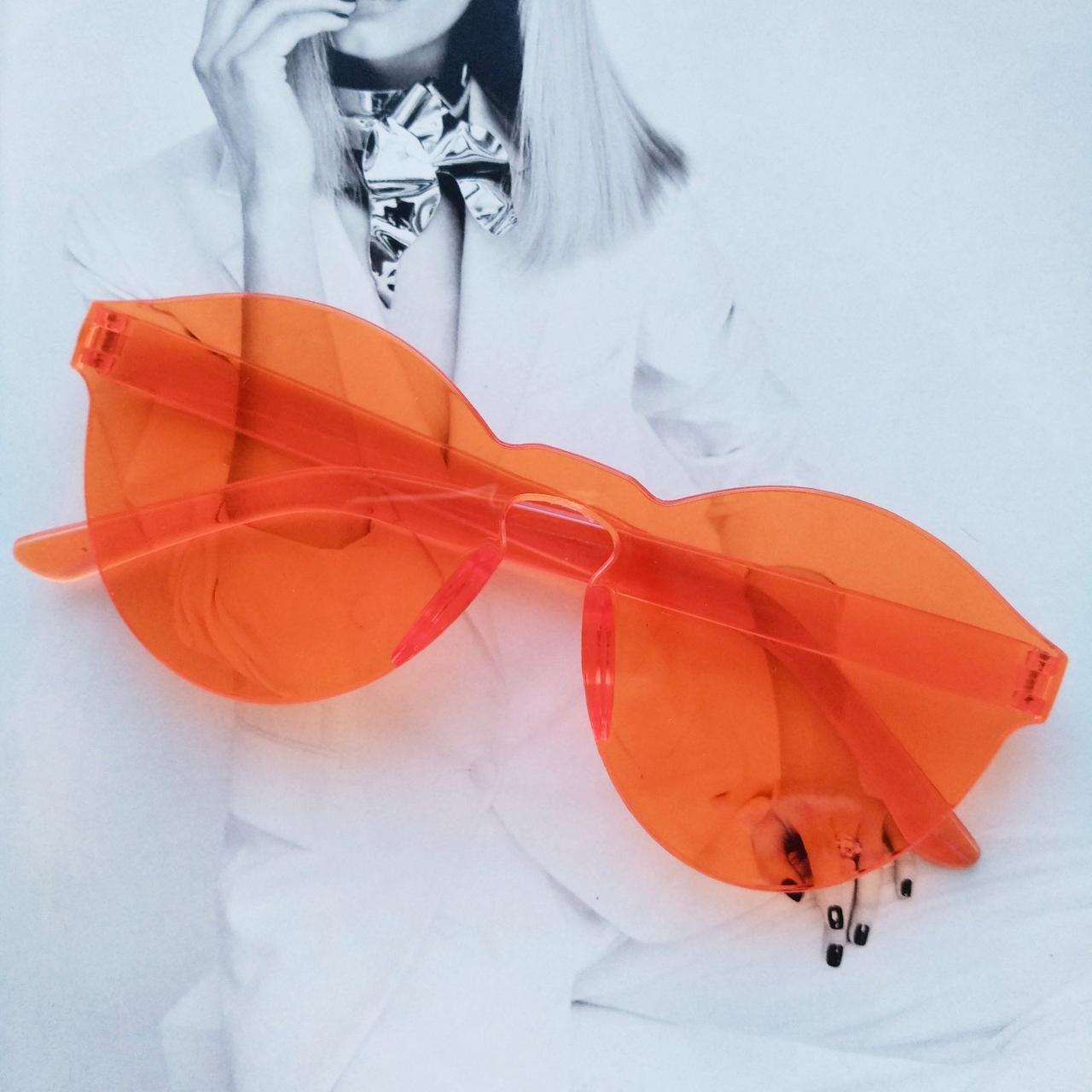 Солнцезащитные очки безоправные Оранжевый