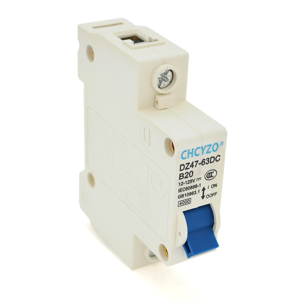 Автоматический выключатель CHCYZO DZ47-63DC-B20 1P 20A 12-125V (34502)
