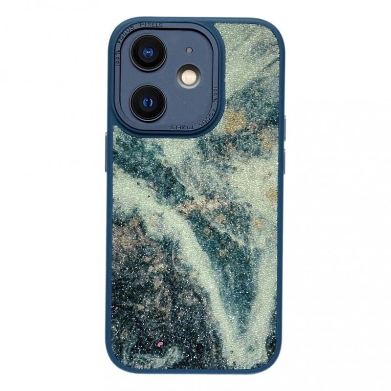 Чохол для Apple iPhone 12 Glitter Marble Series Blue