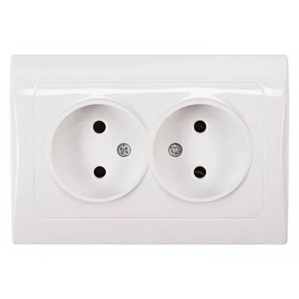 Розетка Luxel Fairi 4007 2-я б/з Белый (00000038405)