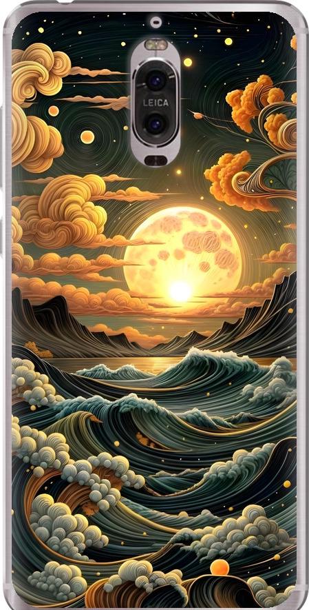 Чехол на Huawei Mate 9 Pro Арт волны (6332u-819-42517)