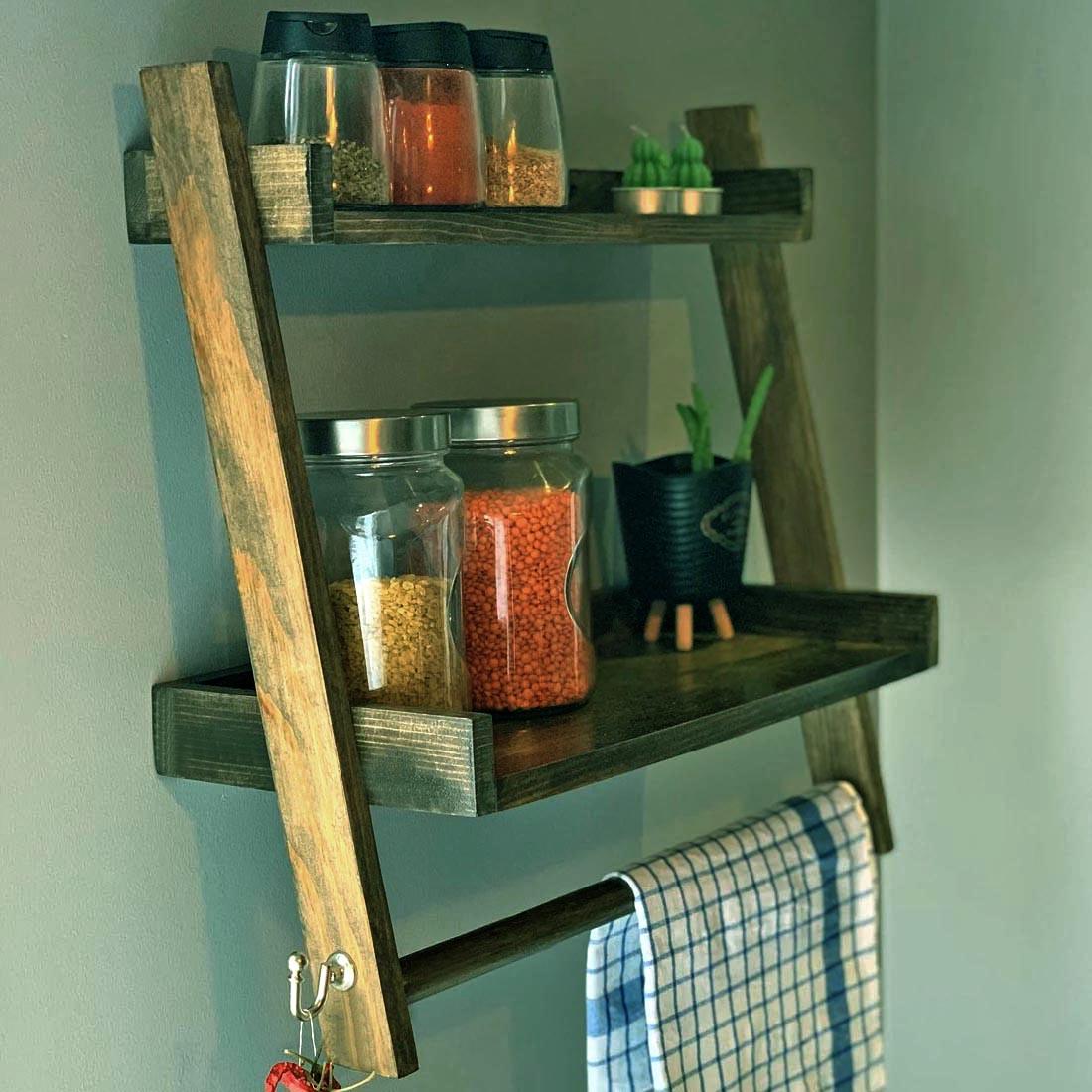 Полка для ванной из дерева Ломен Мускат (ВНП/007207)