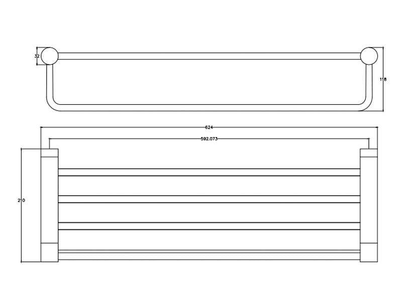 Тримач для рушників Asignatura Delight 75611800 з полицею Хром (131130) - фото 2 Тримач для рушників Asignatura Delight 75611800 з полицею Хром (131130) - фото 2