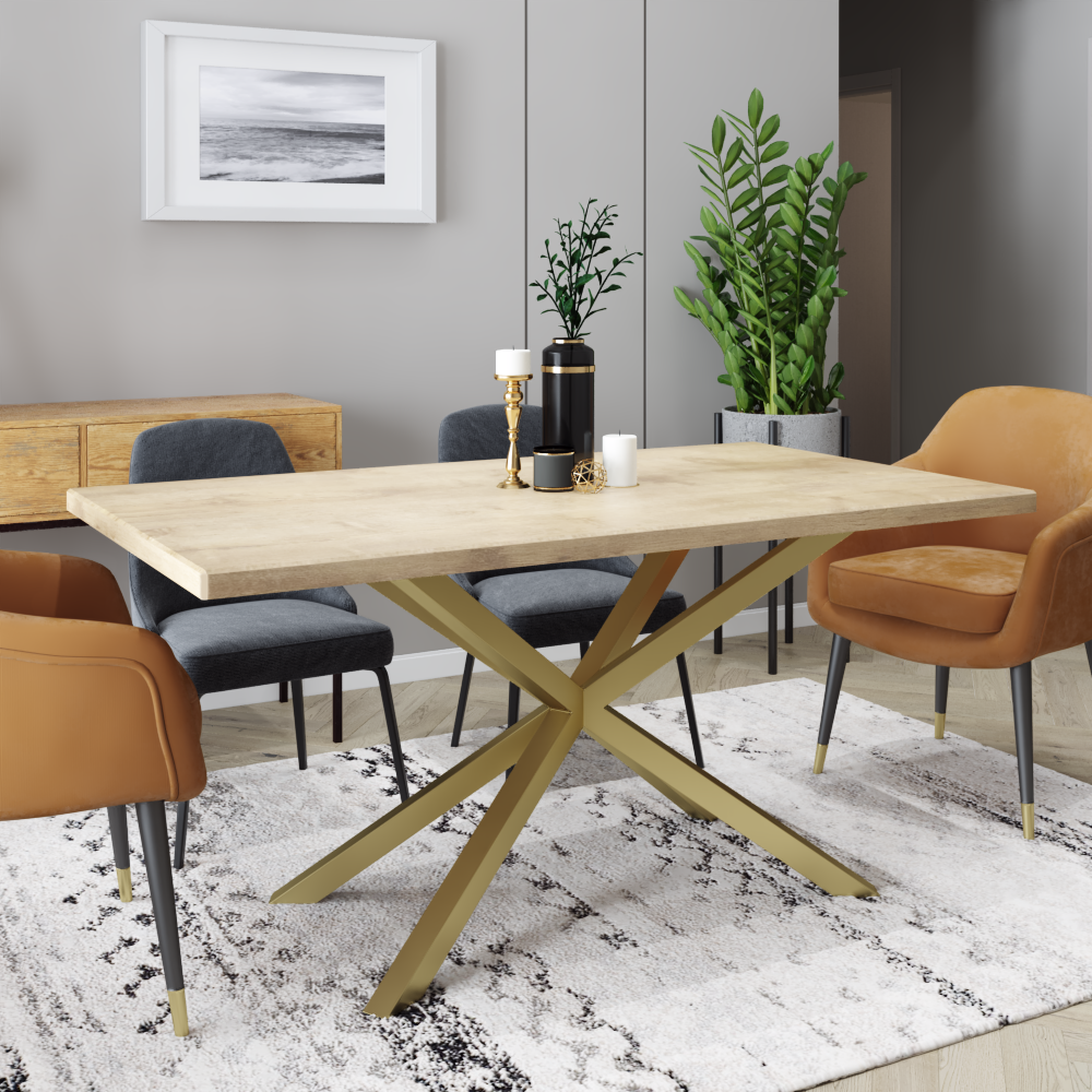 Каркас для стола из металла 1000х550 мм H 730 мм Золотой (1199) - фото 2