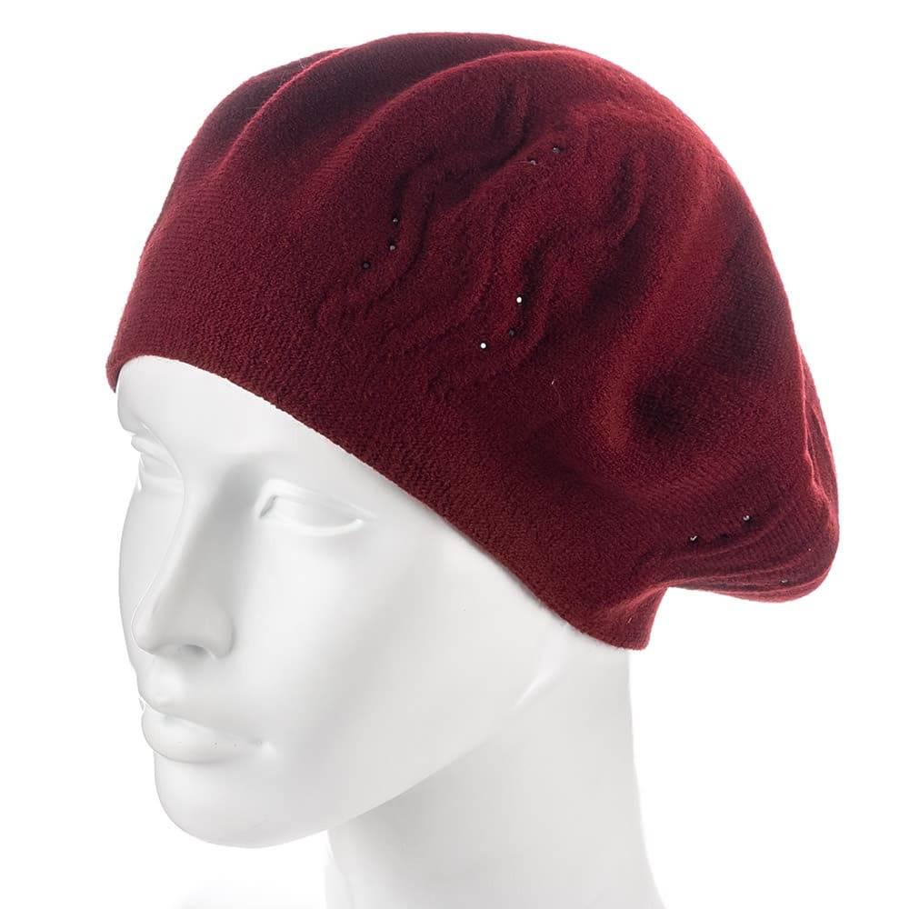 Берет женский Zolly ZH217 двойной Бордовый
