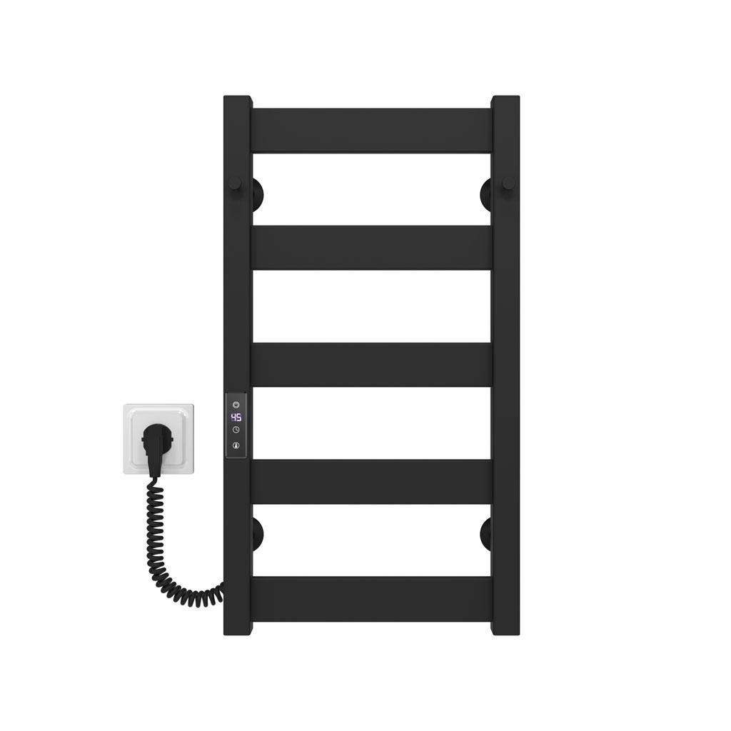 Полотенцесушитель электрический HeatPro Olivia P5 углеродная сталь левостороннее подключение 600x400 мм Черный (BH-OL6004005EBL)