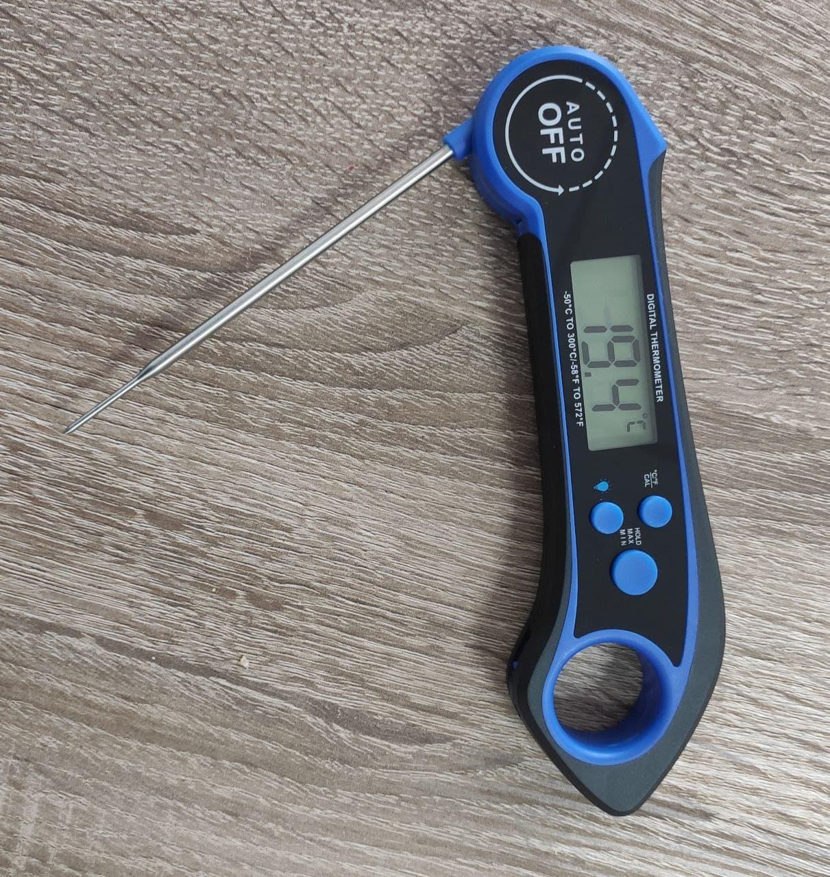 Кулинарный цифровой термометр -50°С ДО +300°С водонепроницаемый складной - фото 3