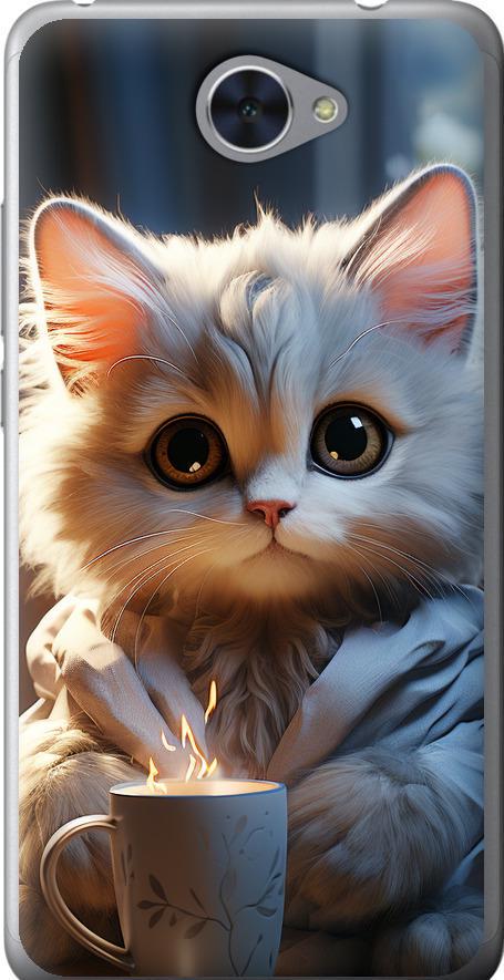 Чехол на Huawei Y7 2017 White cat (5646u-1019-42517)